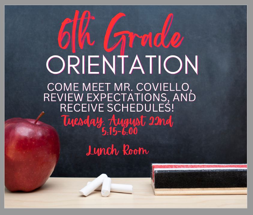 Homer Community Schools 6th Grade Orientation